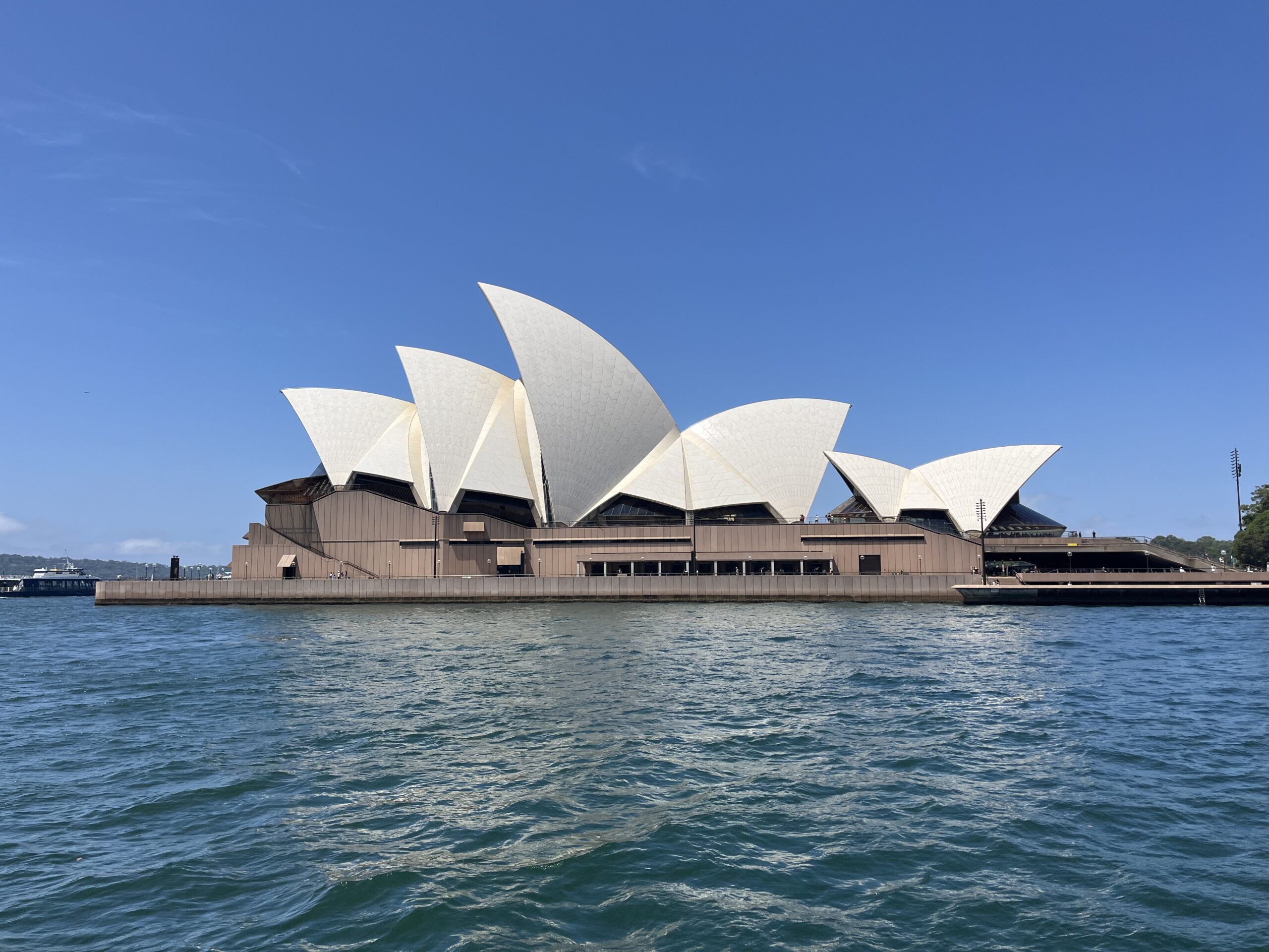 sydney opera house from the ferry side